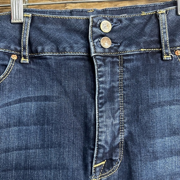 Seven7 Dark Blue Denim Women's Bermuda Shorts - Picture 4 of 7